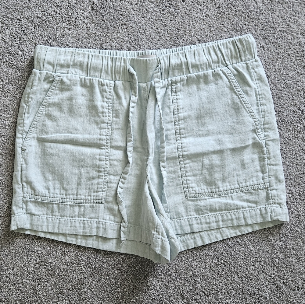 LOFT women's Light Blue Cotton Shorts